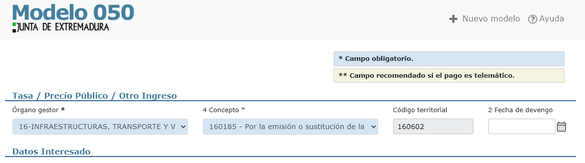 Modelo 50
