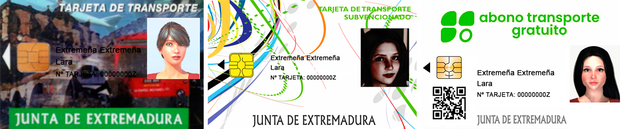 Asi son las Tarjetas de Transporte Subvencionado o Abono de Transporte Gratuito de la Junta de Extremadura validas